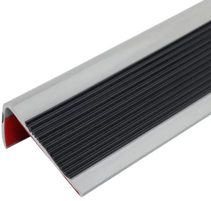 Selbstklebendes Treppenkantenprofil aus PVC (6x3cm) - Rutschfeste Stufenkante in L-Form - Wasserdichte Treppennasenleiste für Innen & Außen - Kantenschutz für Holz-,Fliesen- und Laminattreppen