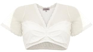MarJo Dirndlbluse Anzing Kurzarm | Offwhite (DE/NL/SE/PL, Numerisch, 44, Regular, Regular, Offwhite)
