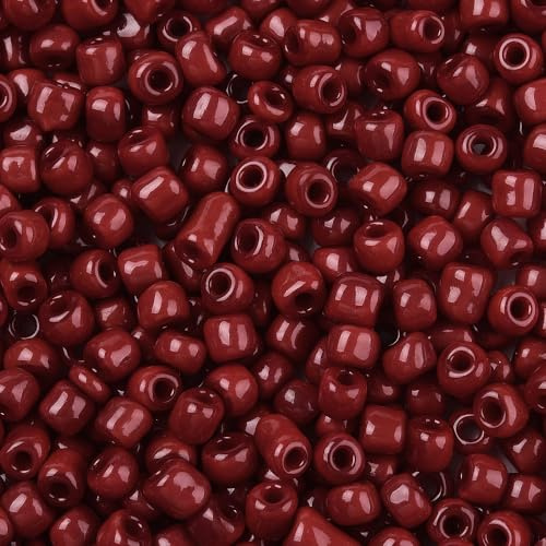 Handicraft Emporium Cuentas de cristal redondas, 3 mm, aproximadamente 30 g, color carmesí