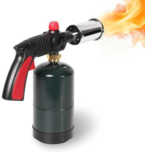 Heavy Duty Propane Torch 3272°F - Professional Multi-Use Torch with Adjustable Flame for Culinary, BBQ, Camping & Weed Burning (Tank Not Included)
