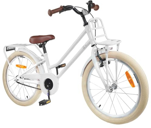 KGHFDVB Kinderfahrrad 22 Zoll für 7-12 Jahre in Weiß – Fahrrad für Outdoor-Abenteuer und stabile Fahrt