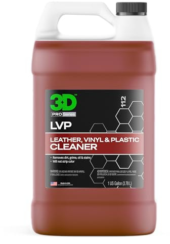 3D LVP Interior Cleaner - Removes Dirt, Grime, Grease, Oil & Stains from Leather, Vinyl & Plastic - Great for Seats, Steering Wheels, Door Panels, Dashboards - Car, Office, Home Use - 1 Gallon