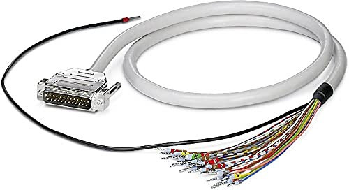 PHOENIX CONTACT CABLE-D-37SUB/M/OE/0.25/S/2.0M Konfektioniertes Geschirmtes Rundkabel, Einzeladern (37-Polig) (Die Adern Sind Beschriftet & mit Aderendhülsen Versehen