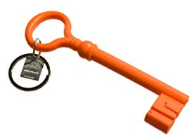 Areaware Key Keychain, Orange