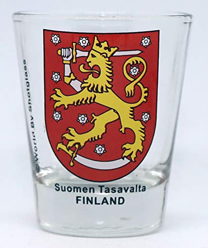 Finland Coat Of Arms Shot Glass by World By Shotglass