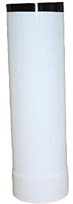 Tubo di collegamento per canna fumaria fissa, 0,40 m, bianco smaltato, hq 120 ø