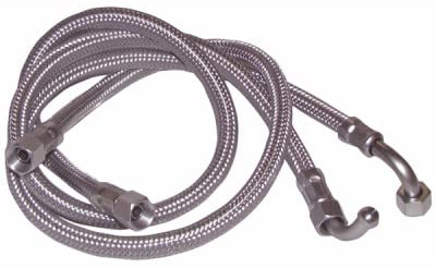 DIFF - Flexible fioul F3/8 x F3/8 coudé 90° (X 2) - DIFF