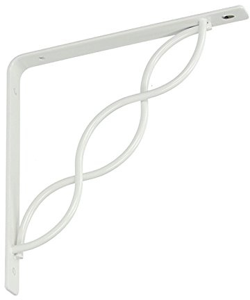 Velano WPRP White Ornamental Decorative Metal Shelf Bracket Support Wall Mounted 200 x 200mm