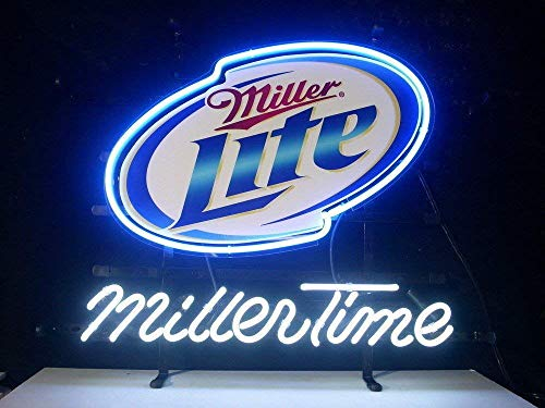 QUEEN SENSE® New 14x10 Millers Lite Miller Time Neon Sign Man Cave Bar Pub Beer Handmade Neon Light FX184