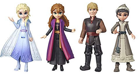 Disney Frozen Kleine Puppe, Multipack, inspiriert von der Eiskönigin 2, enthält Anna, Elsa, Kristoff und Honeymaren
