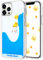 LUVI Compatible with iPhone 12 Mini Case Liquid Moving Quicksand Funny Cute Cartoon Lovely Duck Flowing Floating Waterfall Protective Cover Soft Silicone Rubber Protection Cover Case 5.4 inch