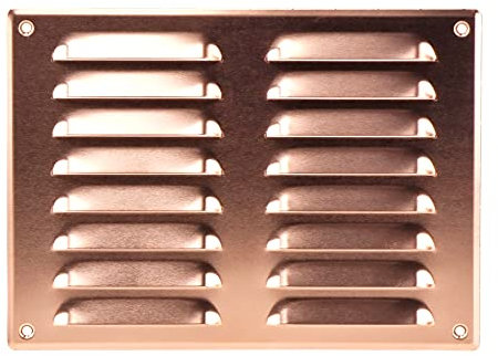 Steinberg14 Kupfer 260x190mm Lüftungsgitter Metall Abluftgitter Abdeckung mit Nagetierschutznetz - Abluft Gitter