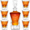 Maverton 950 ml Whiskey Karaffe + 6er Whiskygläser Set mit Gravur - Whisky Dekanter - Weihnachtsgeschenke - luxuriöses Design - Kristallglas - für Männer zum Geburtstag - Jahr