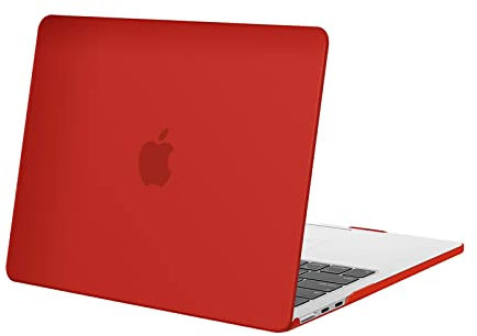 MOSISO Kompatibel mit MacBook Air 13 Zoll Hülle M4 M3 M2 2025 2024 2023 2022 A3240 A3113 A2681, Kunststoff Hartschale Schutzhülle Kompatibel für Mac Book Air 13,6 Zoll Hülle, Rot