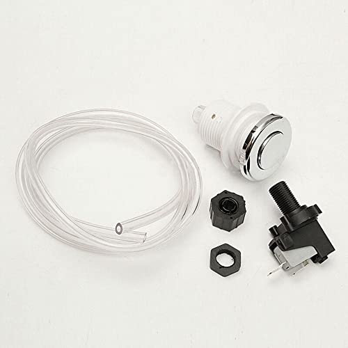 Interruptor de botón de encendido/apagado, para bañera de hidromasaje, bañera de hidromasaje, manguera de aire para piscina de aire ABS+PVC+acero inoxidable 16A125-250V