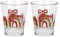 THUN - Set 2 Bicchierini da Caffè in Vetro Decorato, Linea Bosco Magico, Idea Regalo, Ø 5.9 cm