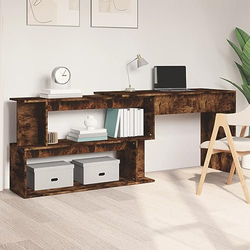 Eckschreibtisch R?uchereiche 200x50x76 cm Holzwerkstoff
