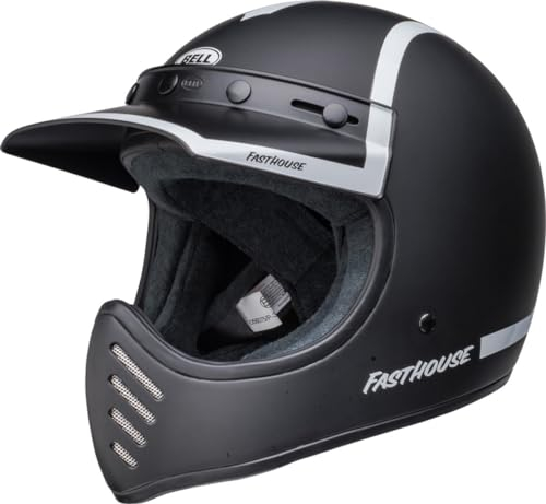 BELL HELMET MOTO-3 FASTHOUSE OLD ROAD MATTE/GLOSS BLACK/WHITE L ECE6
