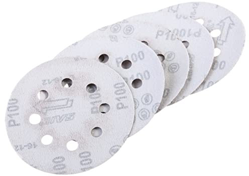 Mobestech 50stücke Klett-schleifscheiben Körnung Für Staubfreie Runde Pads Mit Aluminiumoxid-beschichtung