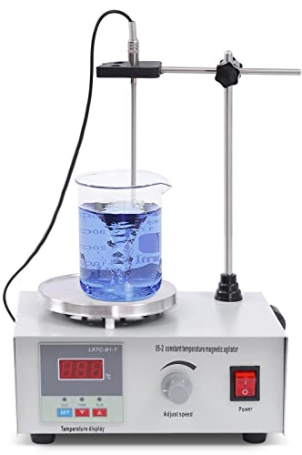 ROMYIX Magnetrührer 2000ML Hotplate Mixer 2000 RPM Lab Heizung Platte Rührer mit digitaler Temperaturanzeige einschließlich Rührstab und Support Stand