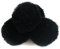 20 Stück 5cm Pompons Kunstfell Bommel Farbiger Fellknäuel mit Elastischer Schlaufe für DIY Basteln Weihnachtsdekoration Tischdekoration Geburtstagsdeko Kleideraccessoires,Schwarz