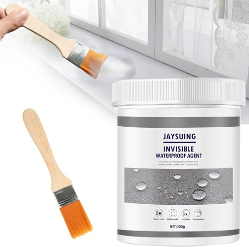 Agent Anti-Fuite Étanche, Darryy Invisible Waterproof Sealant 300g, Agent D'Étanchéité Étanche, Waterproof Anti-Leakage Agent pour Salle de Bain, Cuisine, Carrelage, Toit, Portes et Fenêtres
