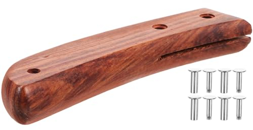 Housoutil Messergriff Rohlinge, Massivholz Ersatz Holzgriff Messer Mit Befestigungsschrauben, Messer Nieten Griff Für Kochmesser Fleischmesser Hackmesser Zubehör