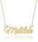 UMAGICBOX Damen-Halskette mit individuellem Namen Matilde - Personalisierter Schmuck in 18K Gold