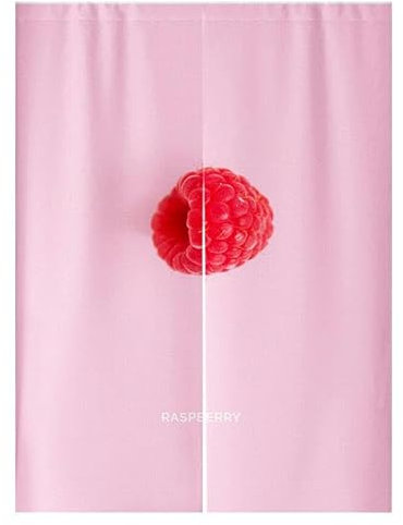 ZCHNB 90-200CM 2 Panel Fruit Series Cotton Linen Doorway Curtain Door Curtain Short Curtains For Bedroom Kitchen Japanese Door Curtain Half