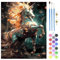 QENSPE Peinture par Numéros Licorne pour Adulte, Kit de Peinture sur Toile Bricolage pour Adulte Débutants avec Pinceaux Peinture de Dessin de Pigment Acrylique 40x50cm (Cheval)