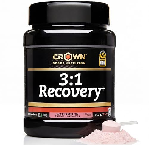 Crown Sport Nutrition 3:1 Recovery+, Muskelaufbauer mit Whey-Protein-Isolat, schnelle Aufnahme und hoher Aminosäurengehalt (750 g Flasche, Wassermelone)