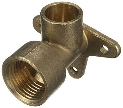 15mm x 1/2 Solder Ring Elbow Wallplate Fitting (Known as 15mm Wall Plate/Wall Plate Elbow/bib tap Wall Plate/Garden tap Wall Plate/Outside tap Wall Plate)
