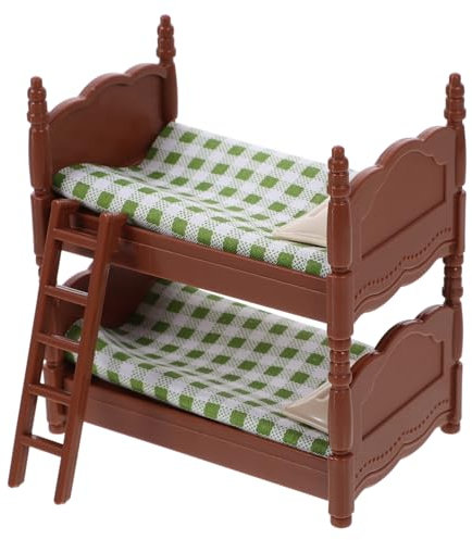 KONTONTY Mini-etagenbett Aus Kunststoff Puppenhausmöbel Miniatur Bett Für Schlafzimmer Dekoration Für Puppenhäuser