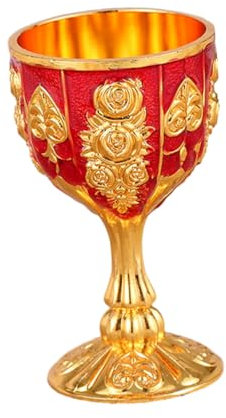WATIIFUFU calice d'epoca bicchieri da vino a stelo lungo calice a calice tazzine da caffè espresso calice decorativo tazze eleganti tazze vintage calici tazza di liquore calice in lega