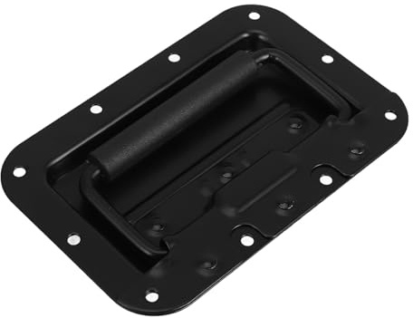 Angoily Spring Loaded Recessed Handle Padded Grip Flight Case Handle for Speaker Box Cabinet and Chest Hardware Metal Carry 6.30 X 4.21 X 0.59 in