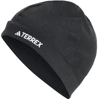 adidas Unisex Terrex Merino Light Beanie, Black/White, L