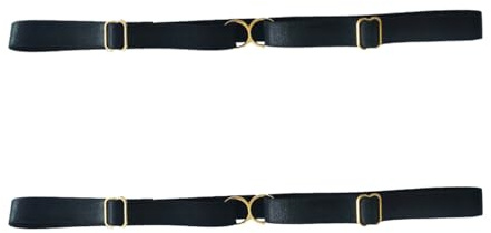 Black Garters, Bridal Garters, Wedding Garter for Brides, Pack of 2 Elasticated Thigh Straps with Metal Rings