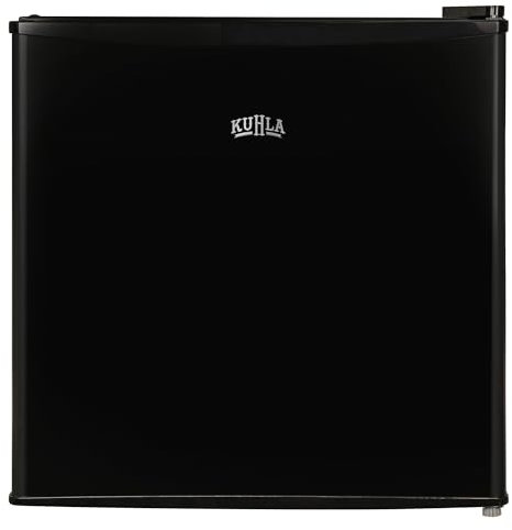 Kuhla Table Top Larder Mini Fridge 43 Litre Capacity with Reversible Door & Adjustable Feet, Small Fridge, Manual Temperature Control, Ice Box, Black KTTF0E4B