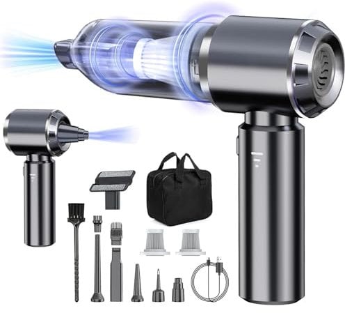 DiliDala Car Vacuum Cleaner, Portable Vacuum Cleaner 21000PA High Power, Mini Handheld Vacuum for Carpet Pets Hair, Compressed Air Duster Air Blower Car Hoover