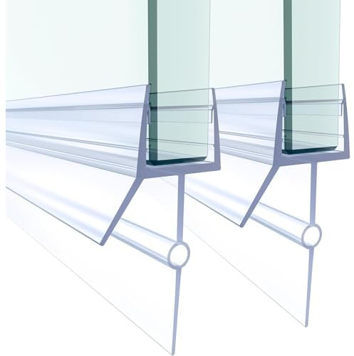 Wuyangcun 2 x 70cm Joint de porte de douche, joint d’étanchéité en caoutchouc durable, hermétiquement scellé, reste en place (8mm)