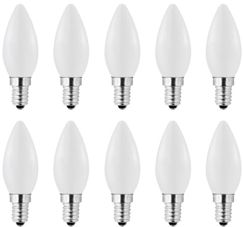 WULUN Bunte Glühbirnen E14 1W, E14 LED Bunt für außen, Lichterkette, Party, Weihnachten Deko, WarmWeiß,10er Pack