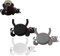 Cute Cat Coasters, 3D Print Cat Mugs for Cats Lovers, Funny Drink Holders with Heat Resistant Base, Coffee Table Decor (3pcs)