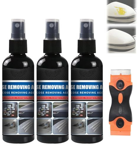 Spray removedor de adhesivo multifunción para coche, spray removedor de calcomanías, removedor de adhesivo multiusos, elimina eficazmente pegamento, calcomanías, etiquetas, calcomanías, residuos de