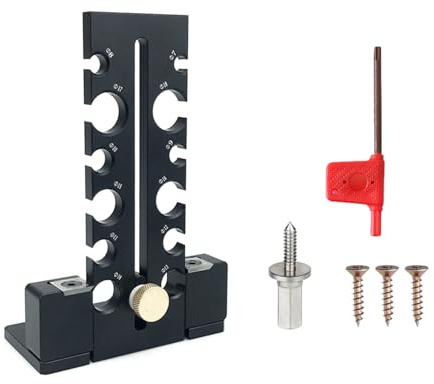 Home - Taladro eléctrico ajustable para carpintería, herramienta de torneado de varillas redondas para madera maciza, clavijas de fresado de precisión, ayuda de perforación