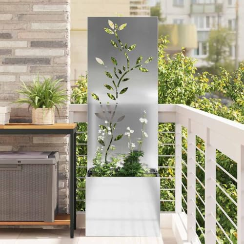 Brise-vue pour jardin - Brise-vue - En acier galvanisé - 50 x 140 cm - Montage rapide - Facile à entretenir