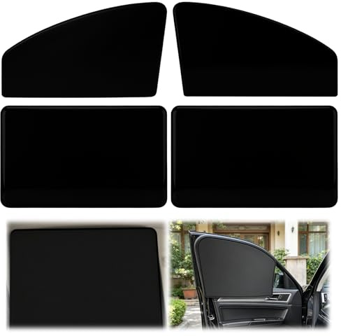 4Pcs Car Curtains, Magnetic Sun Shades for Car Windows, Total Blackout Design for Privacy and Temperature Control