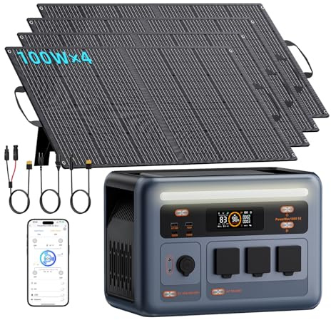 Powermax 1800SE Generador Solar Portátil con 4x100W Paneles Solares