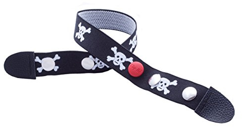 Clip.Ho Clip-Ho-Gürtel, tragbar von Größe 128 bis 146, Motiv: Pirat/Totenkopf