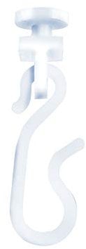 Croydex White Shower Curtain Hooks and Glider 12 Pack, Flexible Curtain Track Hook Set, Suitable for Module 4 Profile 400/800 Rails, Nylon, Includes 12 Curtain Rail Gliders for Multiple Curtains