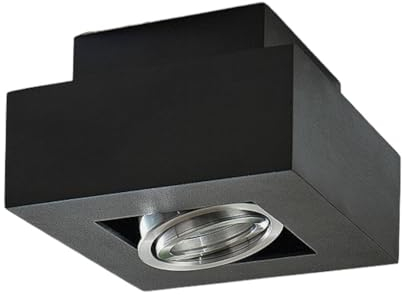 Arcchio Strahler Vince (Modern) in Schwarz aus Aluminium (1 flammig, GU10) - Deckenlampe Deckenleuchte Lampe Spot Flurleuchte